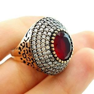 925 HANDMADE TURKISH EMERALD RUBY RING Sz8 Jewelry 925 Handmade