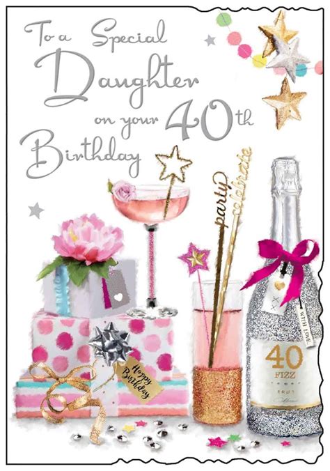 Daughter 40th Birthday Card Birthday Drinks Ph