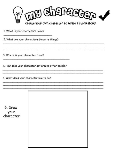 17 Best Images About Worksheets Character Art Worksheets And