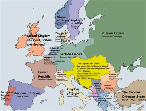 Map Of Europe 1914 Showing Showing Countries Population Without Gambaran