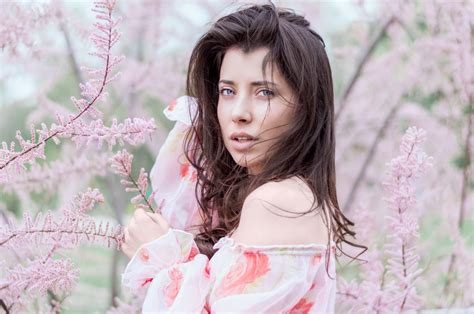 Free Images Blossom Girl Woman Flower Model Spring Lady Pink Season Dress Photograph