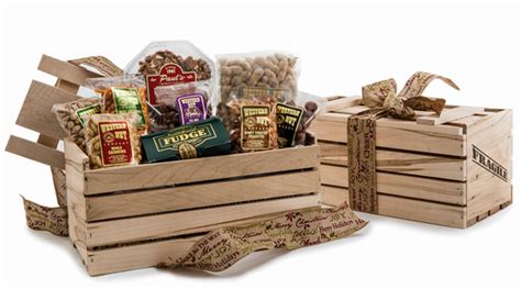 Choose from natural finishes and colourful baskets to suit your home decor. Western Nut - Gift #38 - Wooden Crate Gift Basket