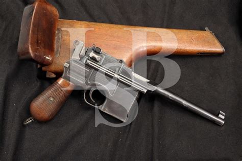 Mauser C96 Broomhandle 1896 Pre War Semi Auto Pistol And Shoulder Stock