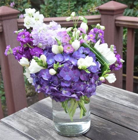 Maybe you would like to learn more about one of these? Flower bouquet in the shades of purple and white. | Flower ...