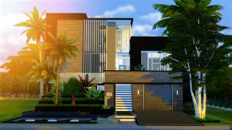 Contemporary Modern House The Sims 4 Speed Build No Cc Youtube