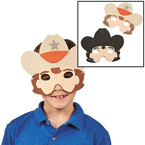 12 1 Dozen Foam Western Masks Approx 9 X 7 12