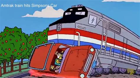 Amtrak Train Hits Simpson Car Youtube