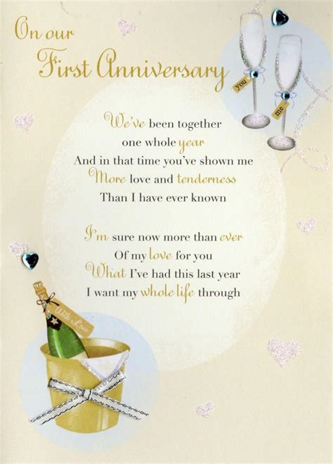 Please feel free to contact me if you have any questions or concerns. On Our First Anniversary Greeting Card | Cards | Love Kates