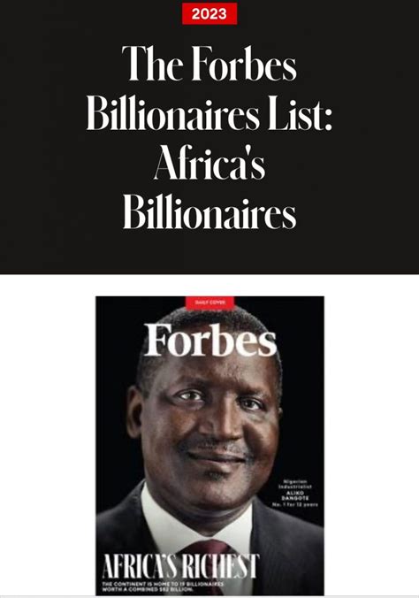 Milliardaires Africains Le Classement De Forbes Forbes Afrique