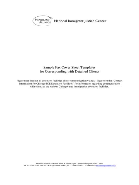 > basic diagram examples > fax cover sheet examples and templates. NIJC Sample Fax Cover Sheet Templates - Edit, Fill, Sign ...