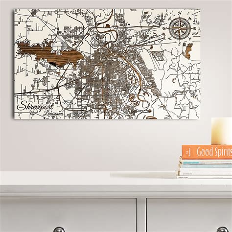 Cato fashions holiday hours ~ closed/open: Shreveport, Louisiana Wooden Map | Burnt Laser-Cut Wall Map