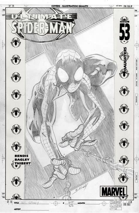 Bagley Mark Ultimate Spider Man 53 Final Cover Art Spider Man In
