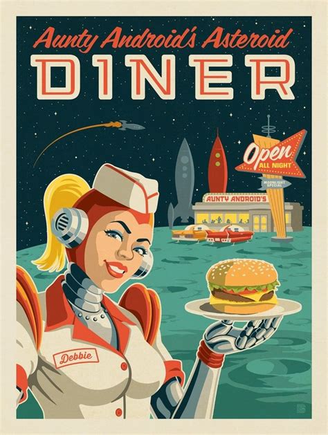 Anderson Design Group Space Travel Auntie Androids Asteroid Diner