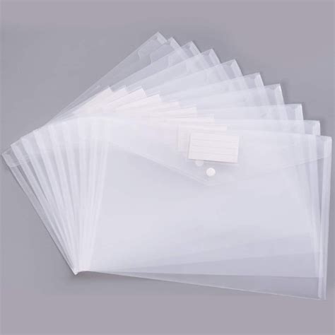 Plastic Envelope File Folder 24 Letter A4 Size Transparent Document