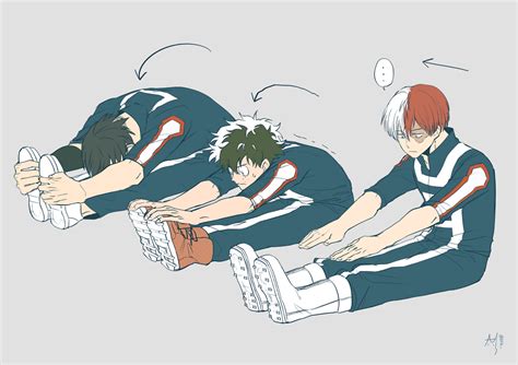 Tenya Iida Midoriya Izuku And Todoroki Shouto Boku No Hero Academia