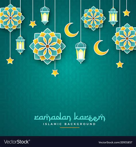 Hd wallpapers and background images. Ramadan kareem concept banner with islamic Vector Image