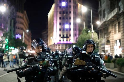 Thousands Of Anti Riot Policemen Protect Gay Pride March In Serbian