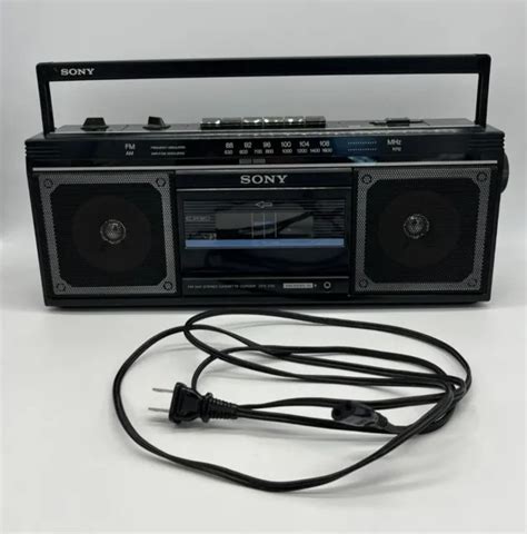 VINTAGE SONY CFS 230 Boombox Cassette Player AM FM Only Radio Works W