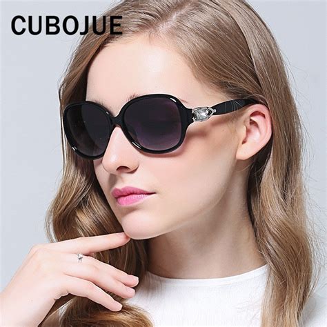 cubojue women polarized sunglasses rhinestone sun glasses for female small face ladies goggles