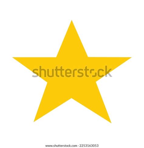 Yellow Star Icon Flat Logo Symbol Stock Vector Royalty Free