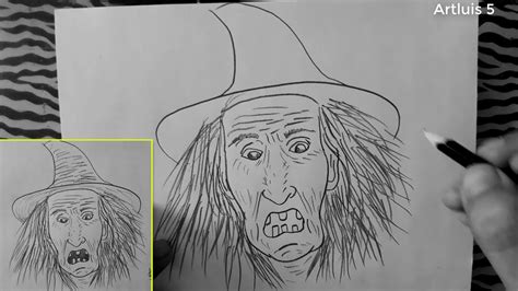 ¿cómo Dibujar Una Bruja How To Draw A Witch Hd Youtube