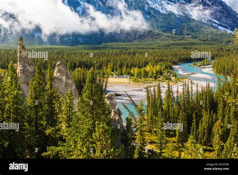 Hoodoos Viewpoint Banff Nationalpark Alberta Canada Stock Photo Alamy
