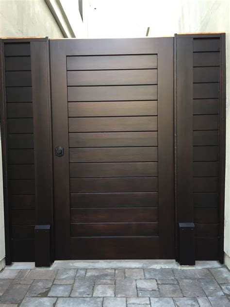 Custom Contemporary Wood Gate With Matching Panels By Garden Passages