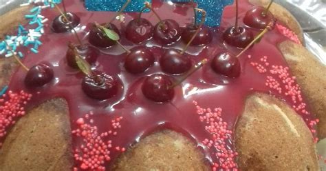 طرز تهیه 🍒🍰کیک آلبالو کیک تولد گل پسرم🍰🍒 ساده و خوشمزه توسط کیک 🎂