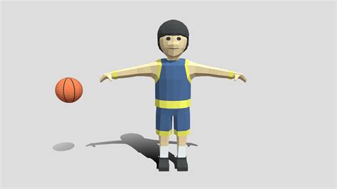 Low Poly Cartoon Basketball Player Buy Royalty Free 3d Model By