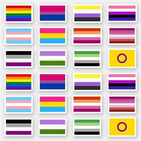 Flags Of The Lgbtq Pride Movements Sticker Zazzle Pride Stickers Pride Flags Lgbtq Pride