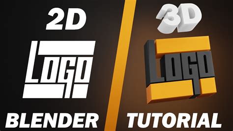 Blender Tutorial How To Turn A 2d Logo Into A 3d Logo Youtube
