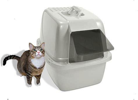 Large Cat Litter Box Enclosed Sifting Pan Hooded