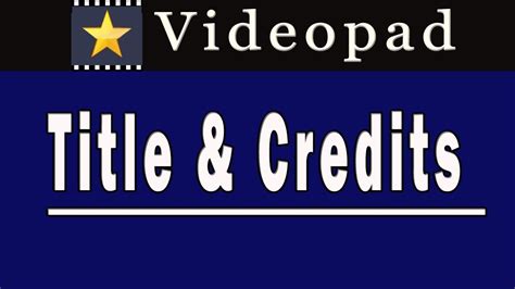 Where opening credits appear at the beginning of a work, closing credits appear close to, or at the very end of a work. Title & Credits - Videopad Tutorial #4 - YouTube