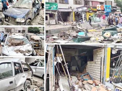 مسکن چورنگی؛ گیس لیکیج سے ایک اور دھماکا، 3 دکانیں، گاڑیاں تباہ، عمارت کمزور ایکسپریس اردو