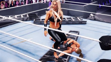 Wwe K Dlc Ronda Rousey Vs Charlotte Flair Barefoot Ladder Match