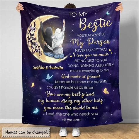 Personalized Blanket For Best Friend Bestie Bff