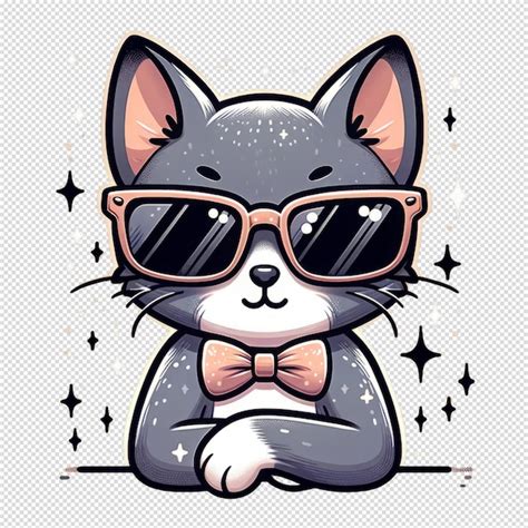 Premium Psd Cool Cats In Sunglasses Illustration