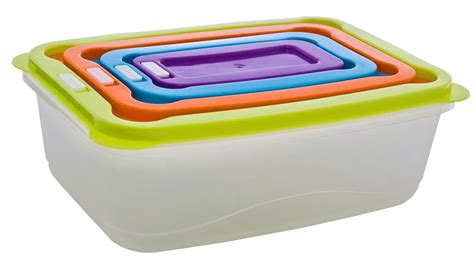 Clear Plastic Food Lunch Boxes Nested Storage Stacking