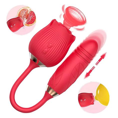 1pc Rose Toy With 10 Insertion And Vibration Modes Rose Toy Vibrator For Women With Insertion