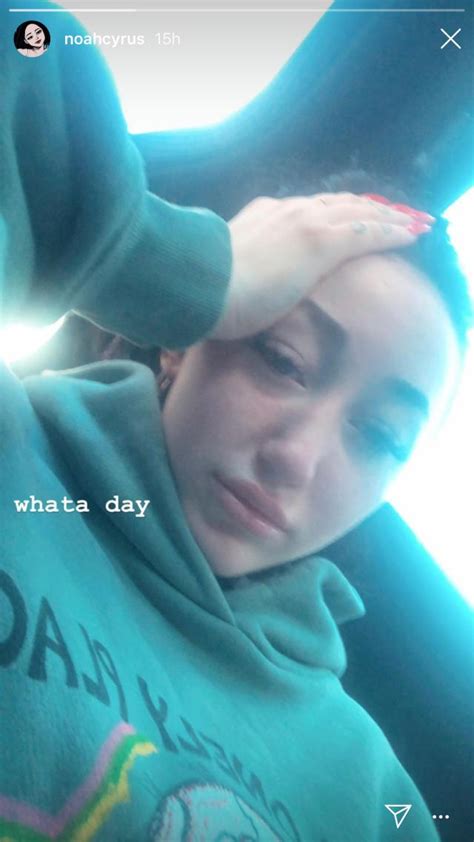 noah cyrus tears up after lil xan announces he ll be a father