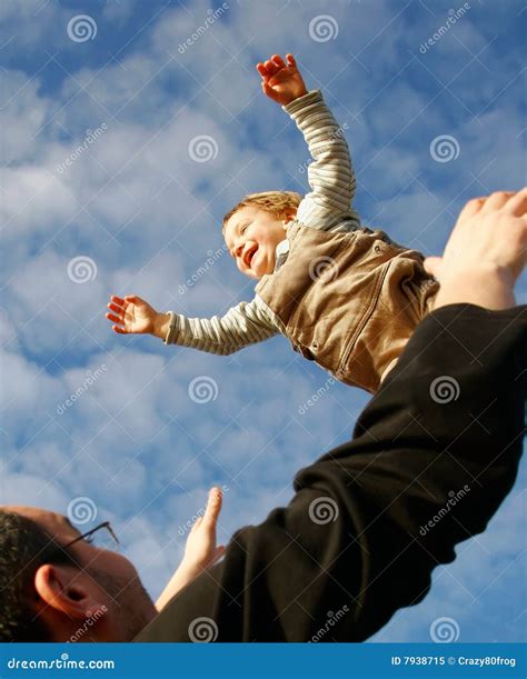 Flying Boy Stock Image Image Of Parenthood Smile Childhood 7938715