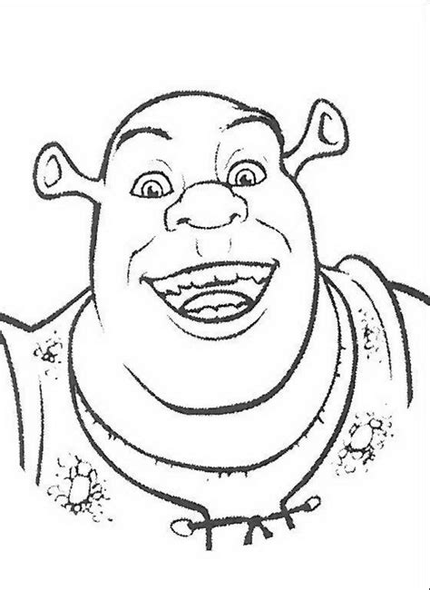 Volto Di Shrek Disegno Da Stampare E Da Colorare Disegni Da Colorare