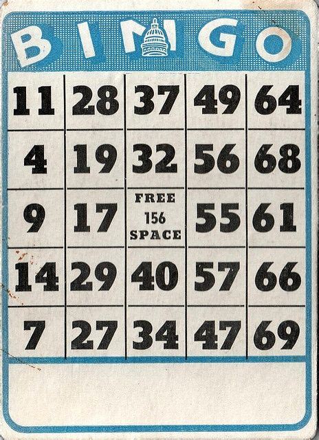 Fabulous Vintage Bingo Card Bingo Cards Bingo Bingo Cards Printable