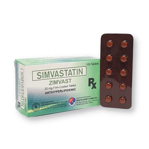 Simvastatin 20mg Tablet Phil Generic Medicine