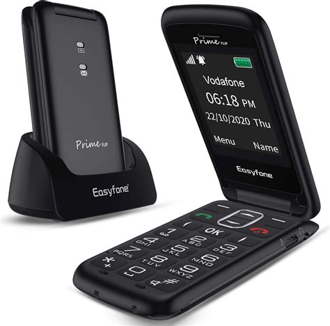 Easyfone Prime Flip Téléphone Portable Sans Carte Sim Avec Grand Bouton