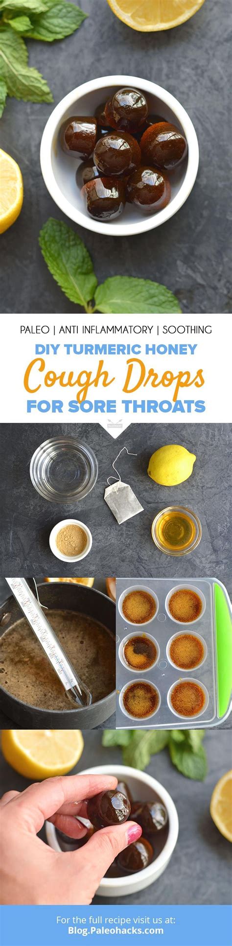 Ginger contains certain compounds that dilate the blood vessels of the lungs and relax smooth muscles that leading to the opening of the airways. DIY Turmeric Honey Cough Drops for Sore Throats | Recipe ...