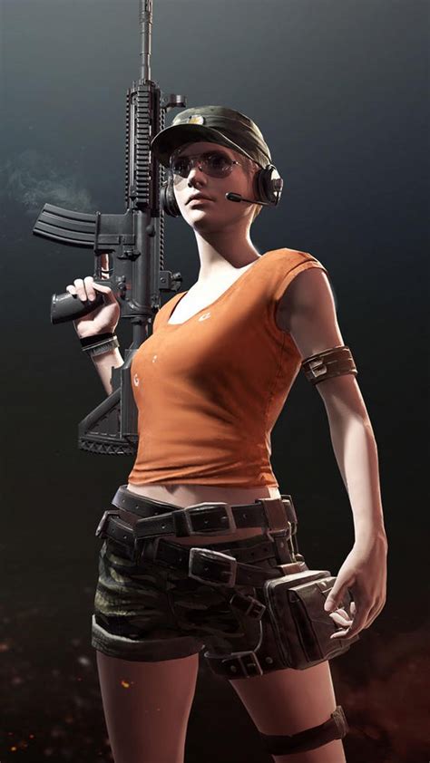 Pubg Female Player With Hat And Headphone 4k Ultra Hd Mobile Wallpaper
