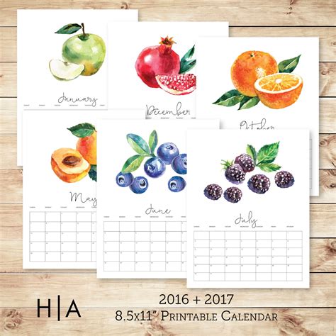 Calendar can be a method to mention some time (such as the case). 2017 + 2016 Printable Calendar, 8.5x11, Desk Calendar ...