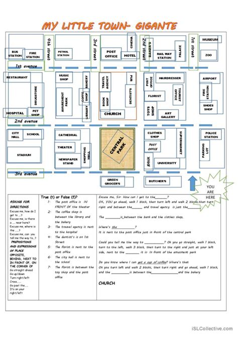 Giving Directions Prepositions Of P English Esl Worksheets Pdf And Doc