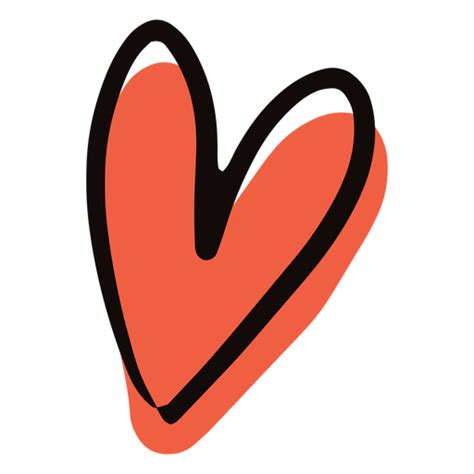 Doodle de corazón rojo - Descargar PNG/SVG transparente png image